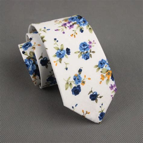 mantieqingway groom wedding floral ties for men cotton men s printed skinny slim neck ties