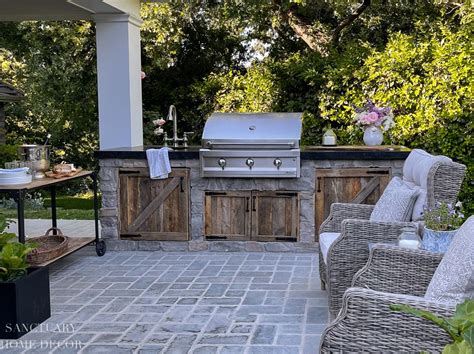 Our New Rustic Built In Bbq Area Sanctuary Home Decor In 2021 Built In Bbq Backyard