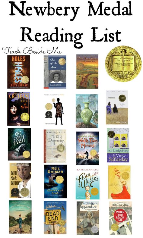 Newbery Medal Books Reading List | Middle school books, Books for teens, Newberry award books