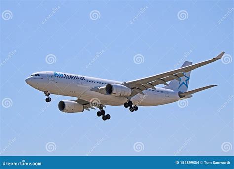 Air Transat Airbus A330 200 In Basic Livery Side View Editorial Stock