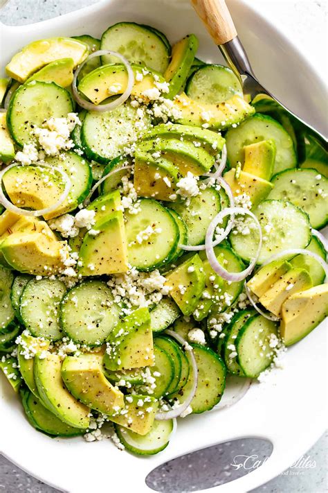 Avocado Feta Cucumber Salad Cafe Delites