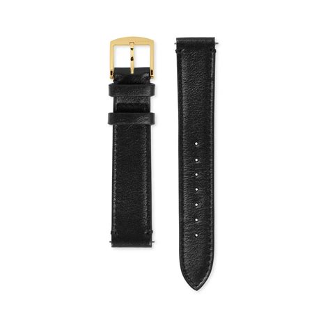 Gucci Grip Leather Watch Strap 35mm In Black Lyst
