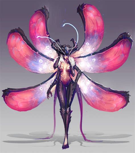 Succubus Concept Insect Variation By Jeffchendesigns Fantasy Character Design Concept Art