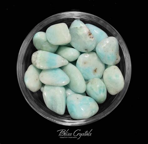 Blue Aragonite Tumbled Stone Natural Light Blue Healing Crystal Stone