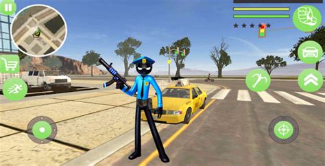 دانلود بازی استیکمن قهرمان پلیس ایالات متحده وگاس Police Stickman Rope