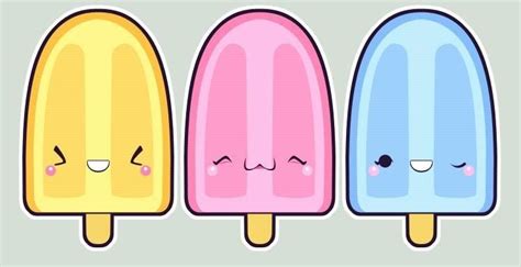 Kawaii Popsicles Cute Kawaii Animals Kawaii Illustration Kawaii Cute
