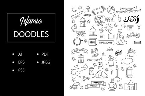 Islamic Doodle Bundles Graphic By Griyolabs · Creative Fabrica
