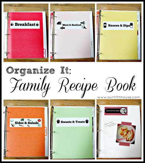 Meal Planning: Instagram Family Recipe Book - Our Fifth House