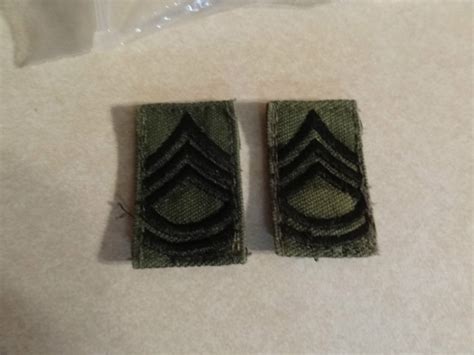 Military Patch Us Army Cloth Rank Set Of 2 Sergeant First Class E 7 Sew