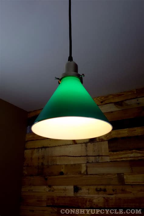 Vintage Green Glass Shade Pendant Light By Conshyupcycle On Etsy
