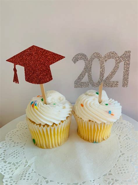 2023 Graduation Cap Cupcake Toppers 2023 Cupcake Toppers Etsy Canada