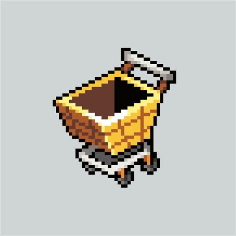 Pixel Art Illustration Cart Pixelated Cart Cart Shopping Pixelated