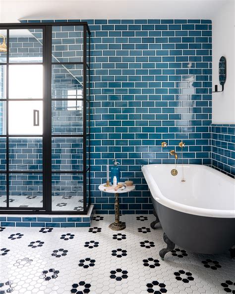 Blue And White Bathroom Tile Ideas Rispa