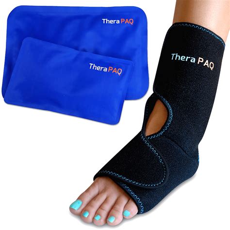 Therapaq Ankle Ice Pack Wrap For Injuries Hot And Cold Reusable