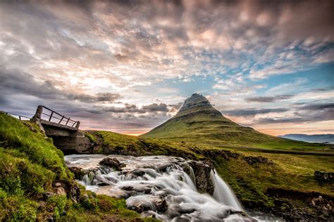 Iceland Mountains Mount Kirkjufell One Of The Most Famous Mountains On Iceland Mount