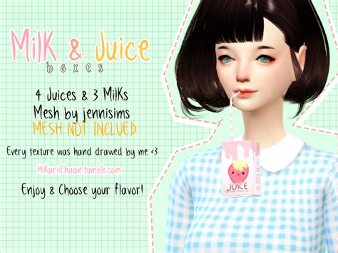 Hikariichaan Simblr ♥ Juice Boxes Juice Sims 4