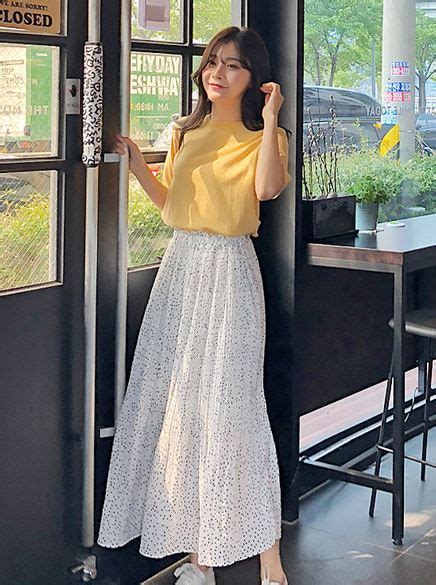 [makmaks]♥ new stylish korean long skirt ♥ women fashion office look midi flare pleated mermaid