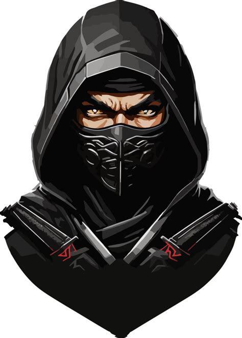 Black Ninja Logo Mascot Design Ai Generative 29890668 Png