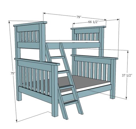 Simple Bunk Bed Plans Twin Over Full Ana White