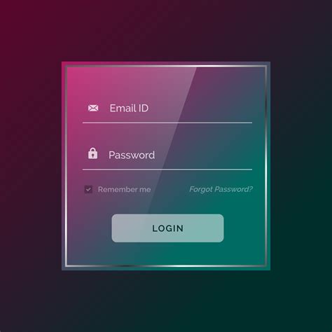 Shiny Colorful Login Form Ui Template For Your Web Or App Desig