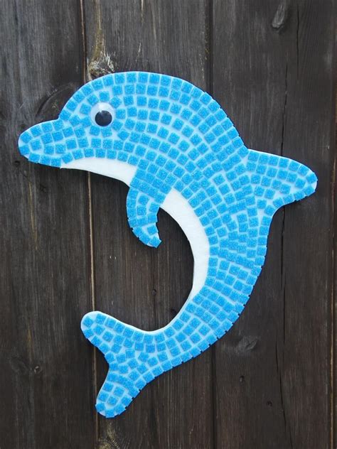 Dolphin Mosaic Kit Dolphin Craft Dolphins Mosaic Dolphin Art