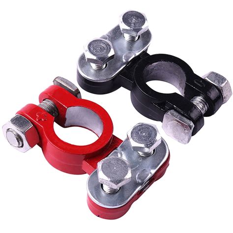 Ikemiter 2pcs Universal Positive And Negative Car Battery Terminal Connector Heavy Duty Car