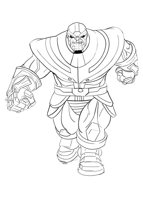Marvel Thanos Coloring Pages Sketch Coloring Page