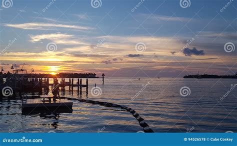 Sunset Stock Photo Image Of Glass Water Docks Sunset 94526578