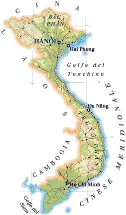 Mappa Vietnam Cartina