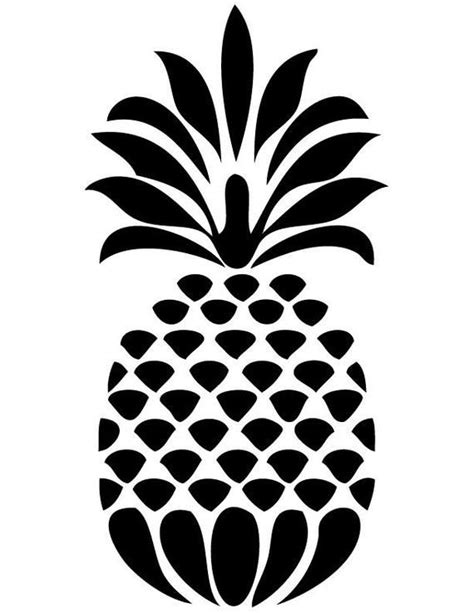 Large Pineapple Version 2 Stencil Handcut Stencils Coastal Style