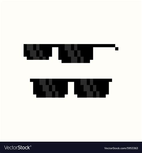 Pixel Art Sunglasses Royalty Free Vector Image