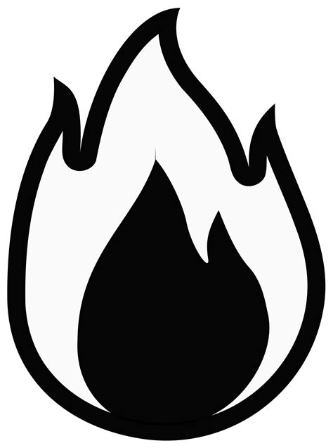 Fire Flames Clipart Black And White