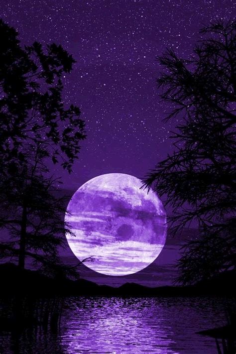Purple Fotografía De La Luna Luna Lunera Luna Hermosa