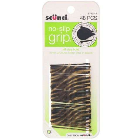 Scunci No Slip Grip All Day Hold Bobby Pins Striped 48 Pieces On Onbuy
