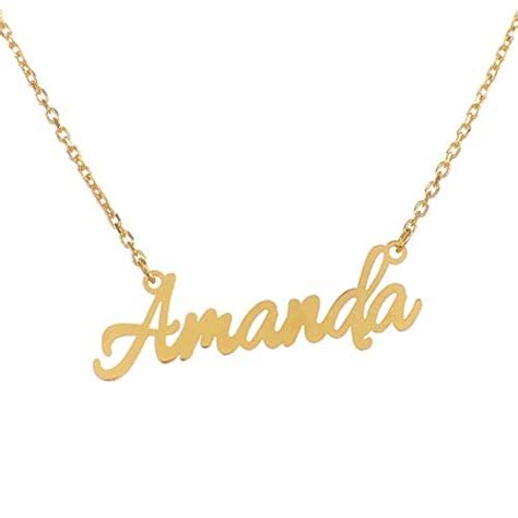 Personalized 18k Gold Plated Cursive Name Necklace 925 Sterling Silver