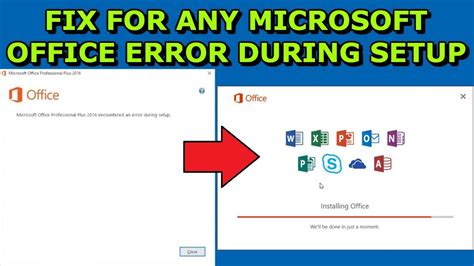 Microsoft Office Error During Setup Installation Fix YouTube