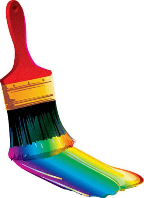 Download High Quality Paint Brush Clipart Rainbow Transparent Png