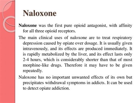 Narcotics And Non Narcotics Analgesics