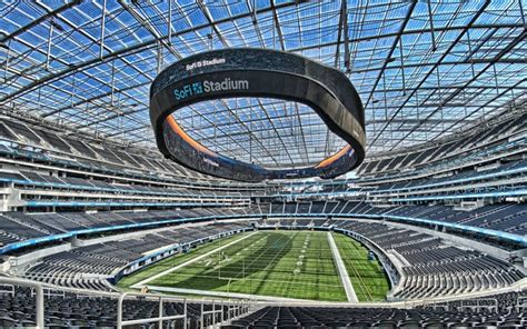 4k Sofi Stadium Inglewood California Inside View American Football
