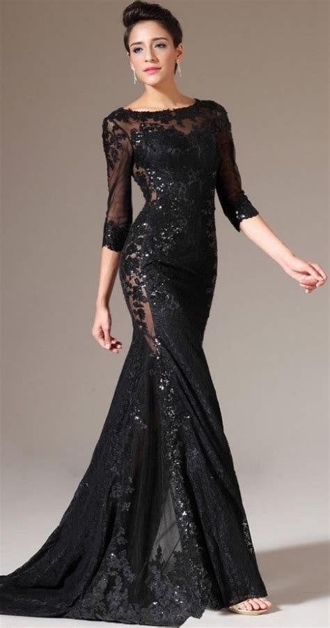 Black Long Sleeve Wedding Dresses Ideas Style Female