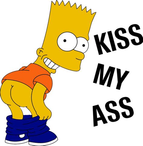 Simpsonsbart Sticker Bart Simpson Kiss My Ass Full Size PNG Clipart