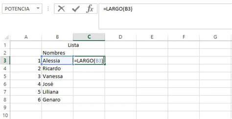 Función Largo Y Largob En Excel Excel Para Todos