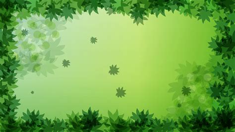 Falling Autumn Green Leaves Video Motion Graphics