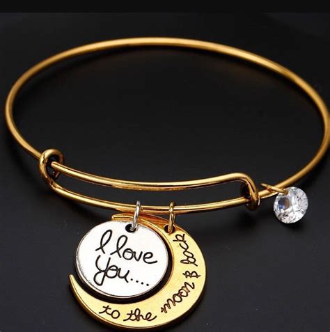 Expand your bracelet collection with alex and ani charm bracelets + chains. Alex and Ani I love You to the Moon and Back- Gold Two ...
