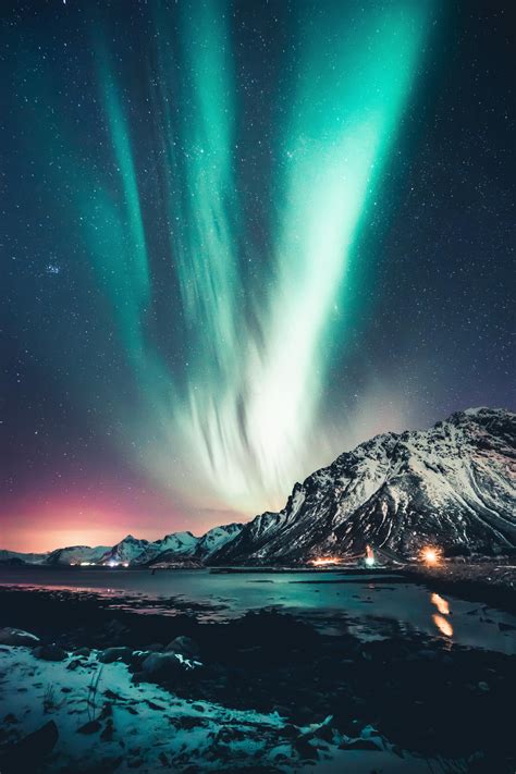 Northern Lights Over Lofoten Islands Norway 6000×4000 Wallpaperable