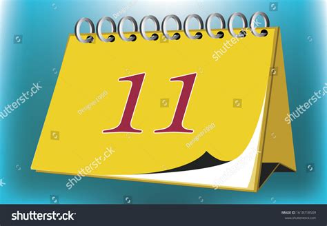 Vector Calendar Date Day Eleven Business Stock Vector Royalty Free