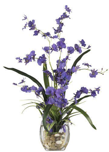 nearly natural 1119 pp dancing lady orchid liquid illusion silk flower arrangement purple silk