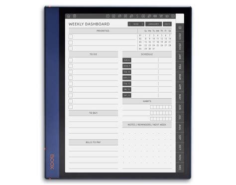 Get Boox Note Weekly Planner Templates 2023 2024 Download Premium