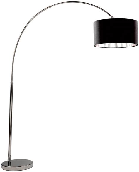 This super tall, yet elegant, floor lamp is an eye catcher in even the wildest interiors. Modern Chrome Arc Floor Lamp With Black Shade: 1013CC ...
