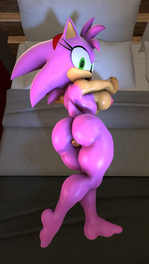 Rule 34 1girls 3d Amy Rose Animal Ears Anthro Back View